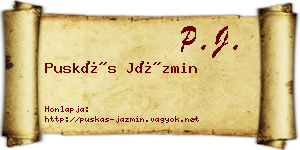 Puskás Jázmin névjegykártya
